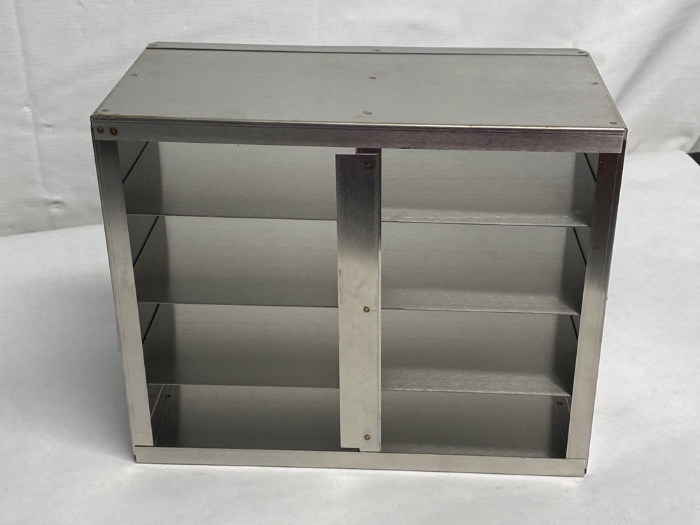 Lab 8-Place 2x4 Array Horizontal Freezer Rack w/ Side Handles Fits 5x5x2” Boxes