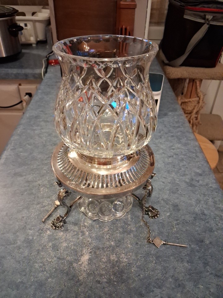 Antique Candle Stick Holder Silver Plate