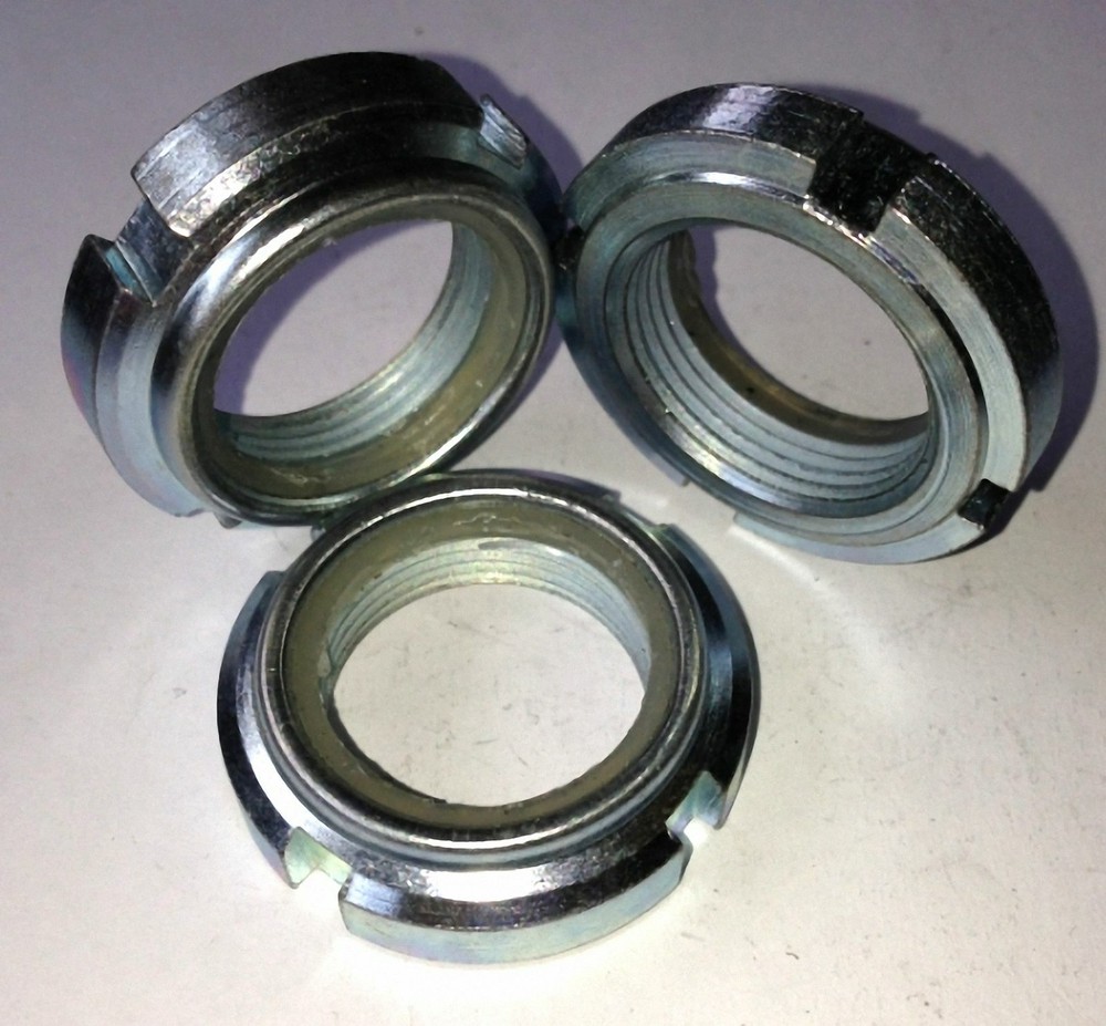 M10 - M90 Right Hand Fine Thread Nylon Locknut Slotted Castle Nut Select Size