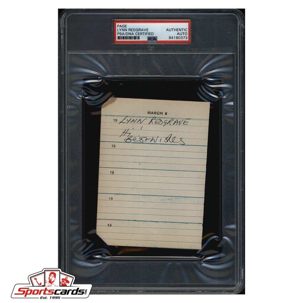 Lynn Redgrave Signed Cut Page PSA/DNA Authentic Autograph Actress