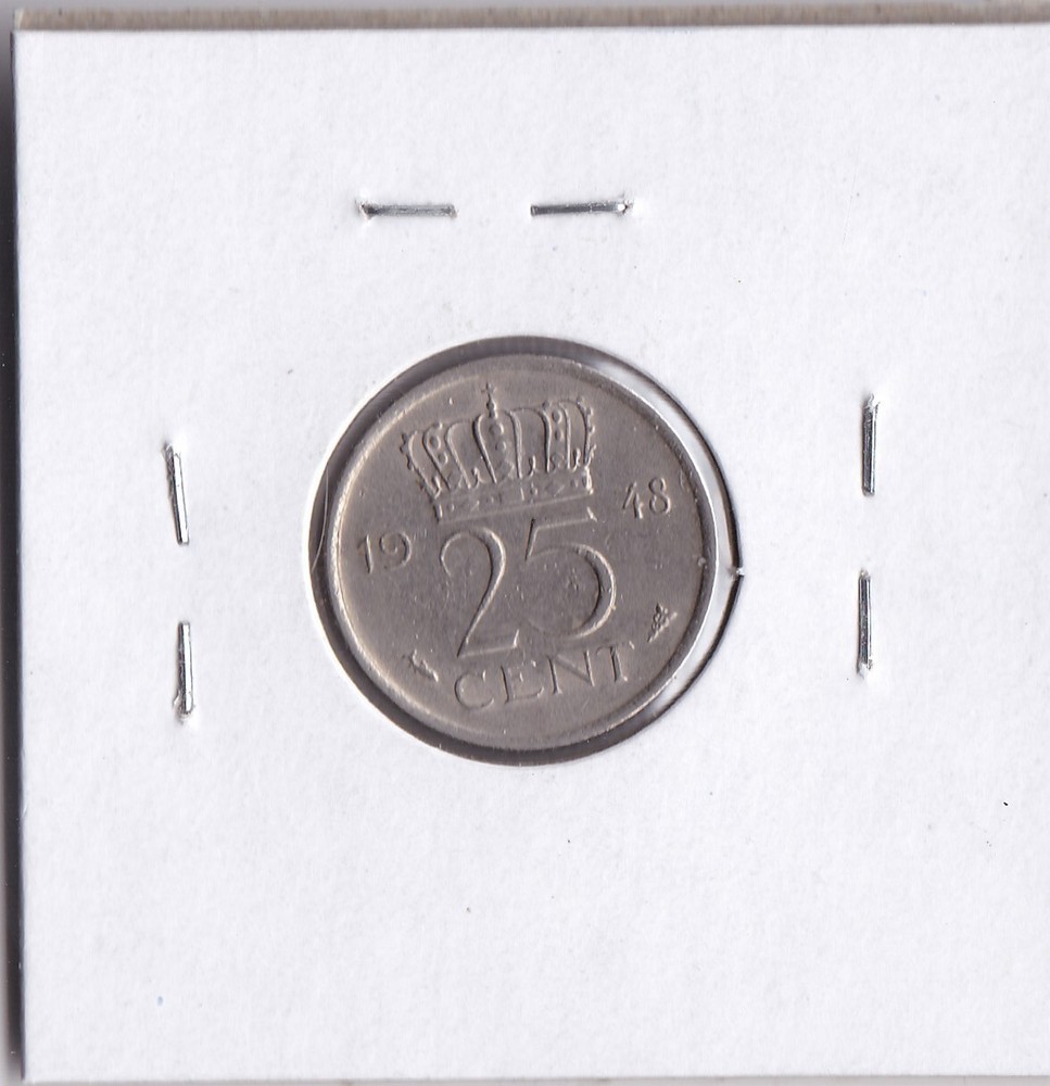 1948 Netherlands 25 Cent