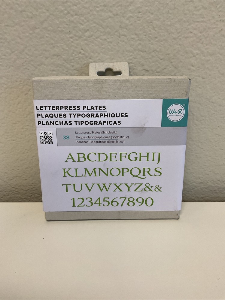 We R Memory Keepers Letterpress Plates - Scholastic