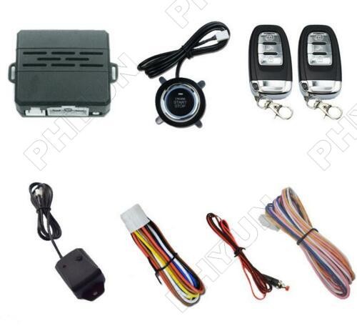 8PCS Car SUV Vibration Alarm System Ignition Engine Start Push Button Remote Kit