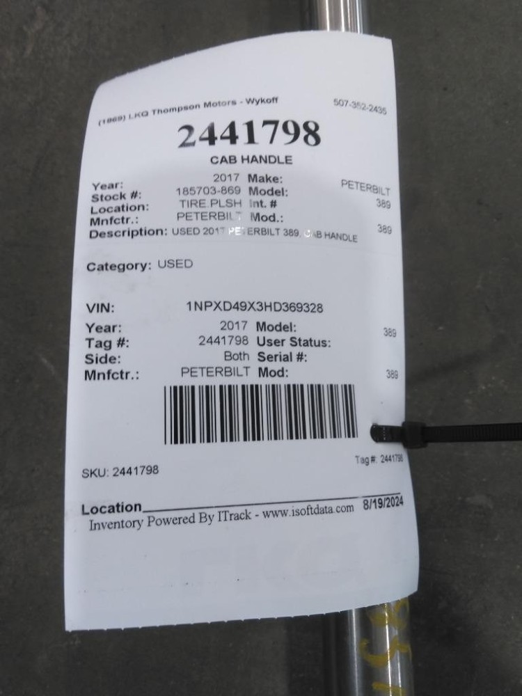 For 2017 PETERBILT 389 CAB HANDLE , MN