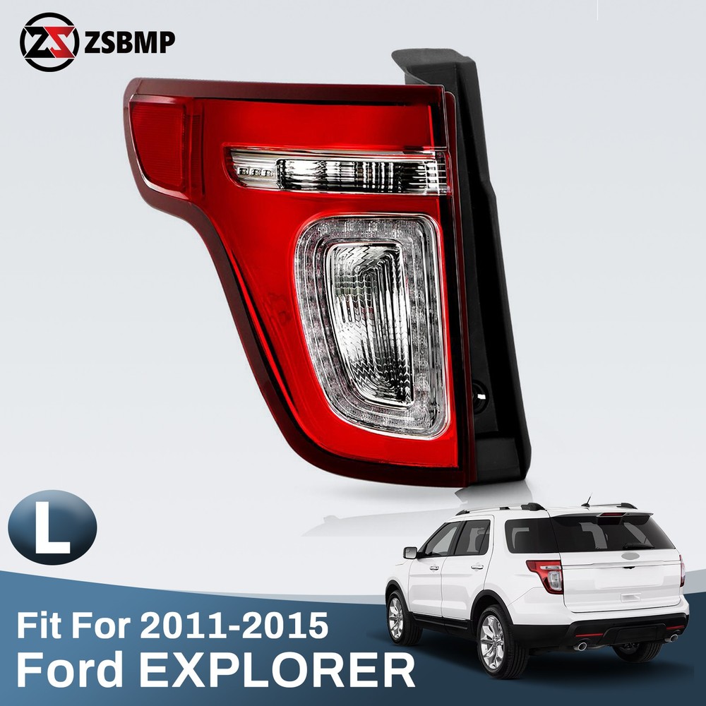 LED Tail Light For 2011-2015 Ford Explorer Red Clear With Bulbs Left Driver Side