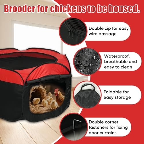 Chick Brooder Box for Baby Chicks,Brooder Box for Chick Starter Kit Pop-Up