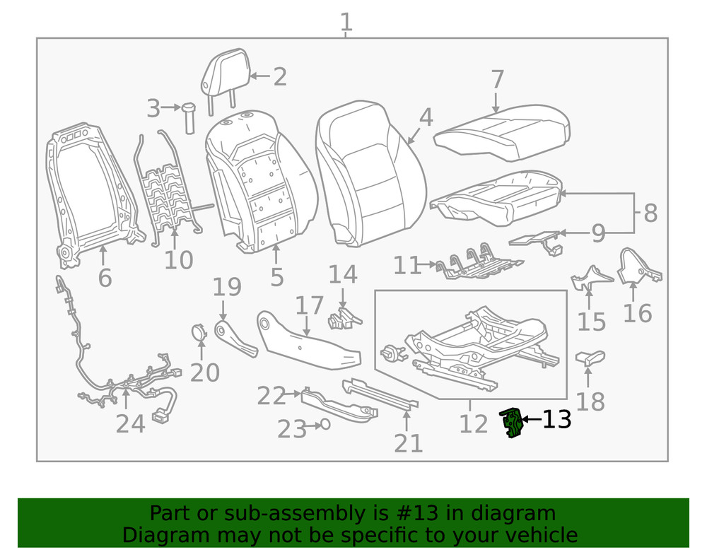 Genuine GM Seat Adjuster Bracket 23373834