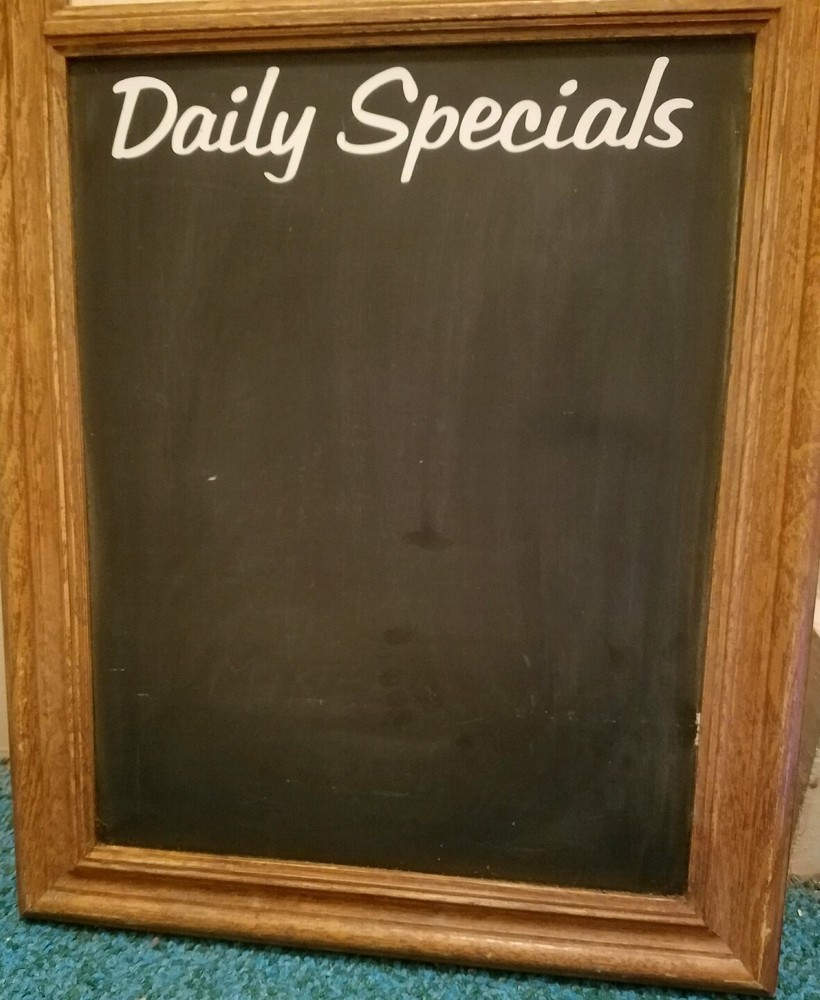 1986 LA beer menu chalkboard
