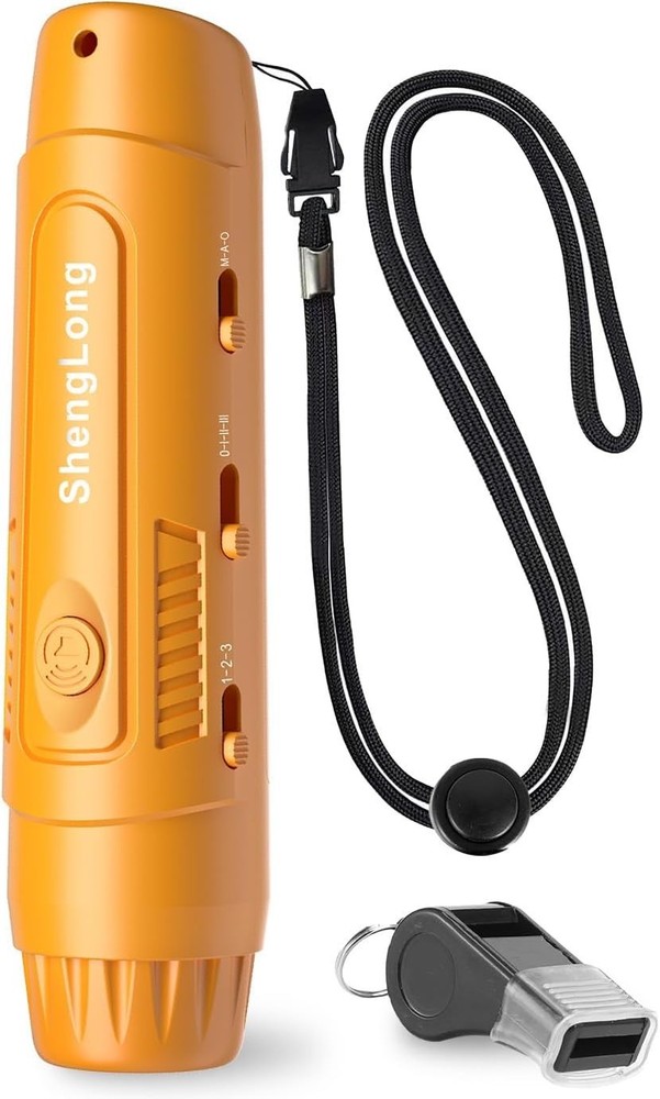 Electronic Whistle with 3 Tones & 3 High Volume Settings - Battery Powered Emerg