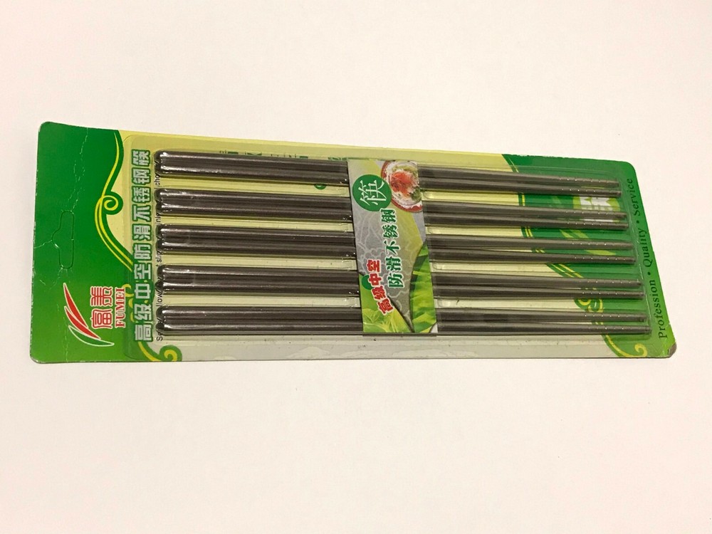 Stainless Steel Chopsticks 5 Pairs/pack