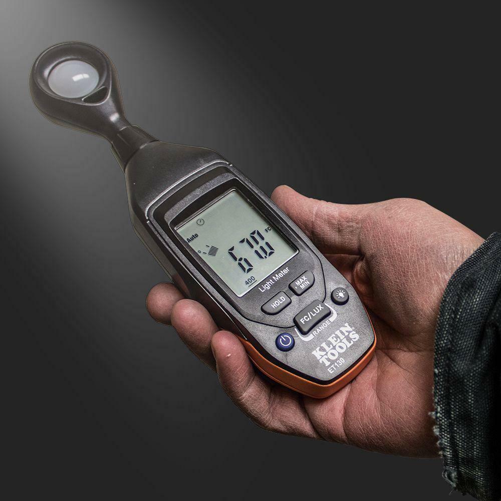 Digital-Light Meter Alkaline LCD Auto Ranging Black