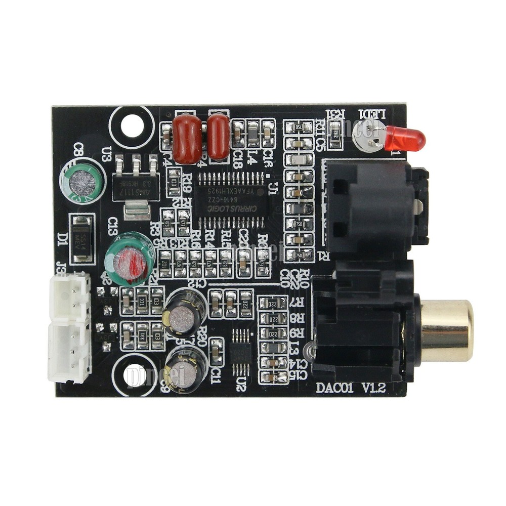 DAC Digital Decoder 24 Bit 192K Optical Fiber Coaxial Decoding CS8416+CS4344