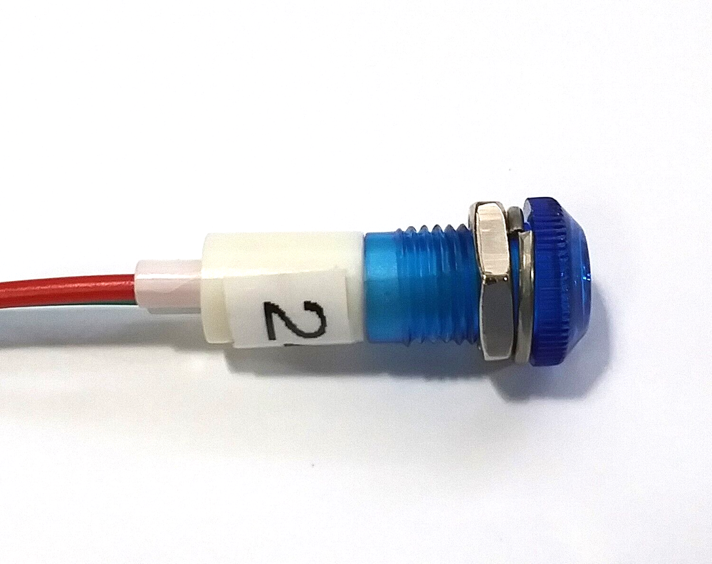 3 BBT 24 volt Waterproof Blue LED Low-Profile Indicator Lights