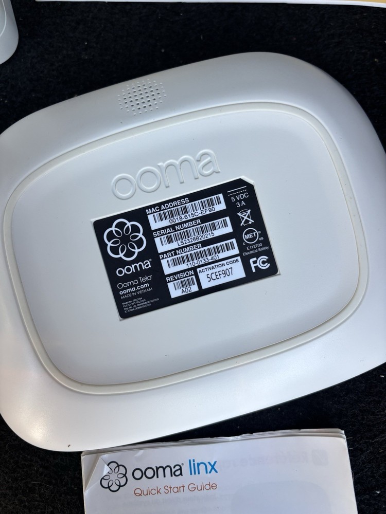 Ooma HD3 Telo Handset + Genie Device+ Linx