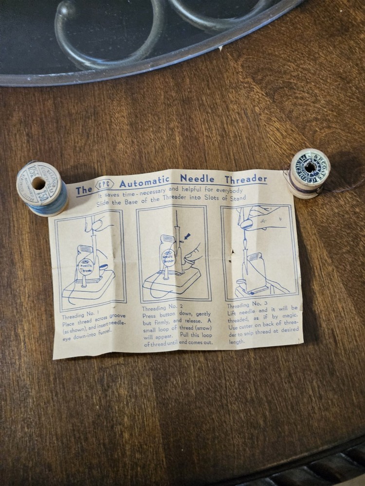 Automatic Needle Threader W/Thread Cutter CPC Vintage Original Box W/Instruction