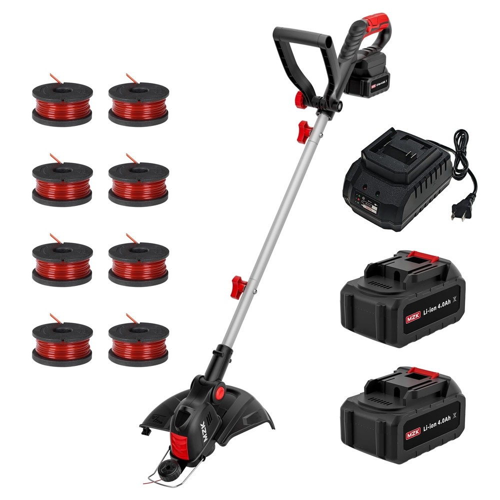 20V 12'' Cordless String Trimmer, Grass Trimmer&Edger with 8 Replacement Spoo...
