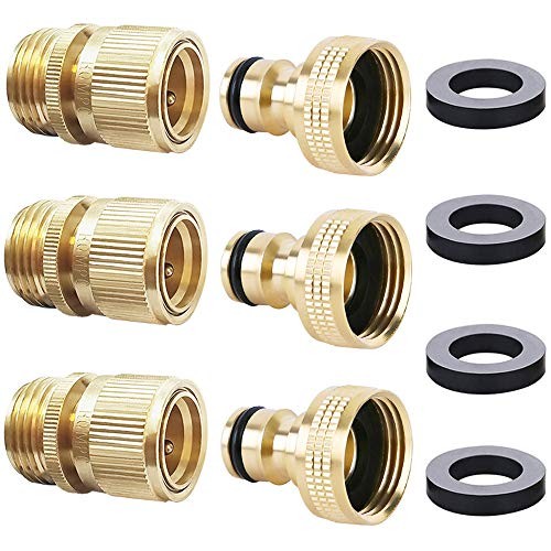 Garden Hose Quick Connect Solid Brass Quick Connector Garden Hose 2 Sets