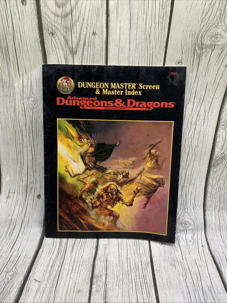 AD&D Advanced Dungeons & Dragons Dungeon Master Screen & Master Index TSR 9504