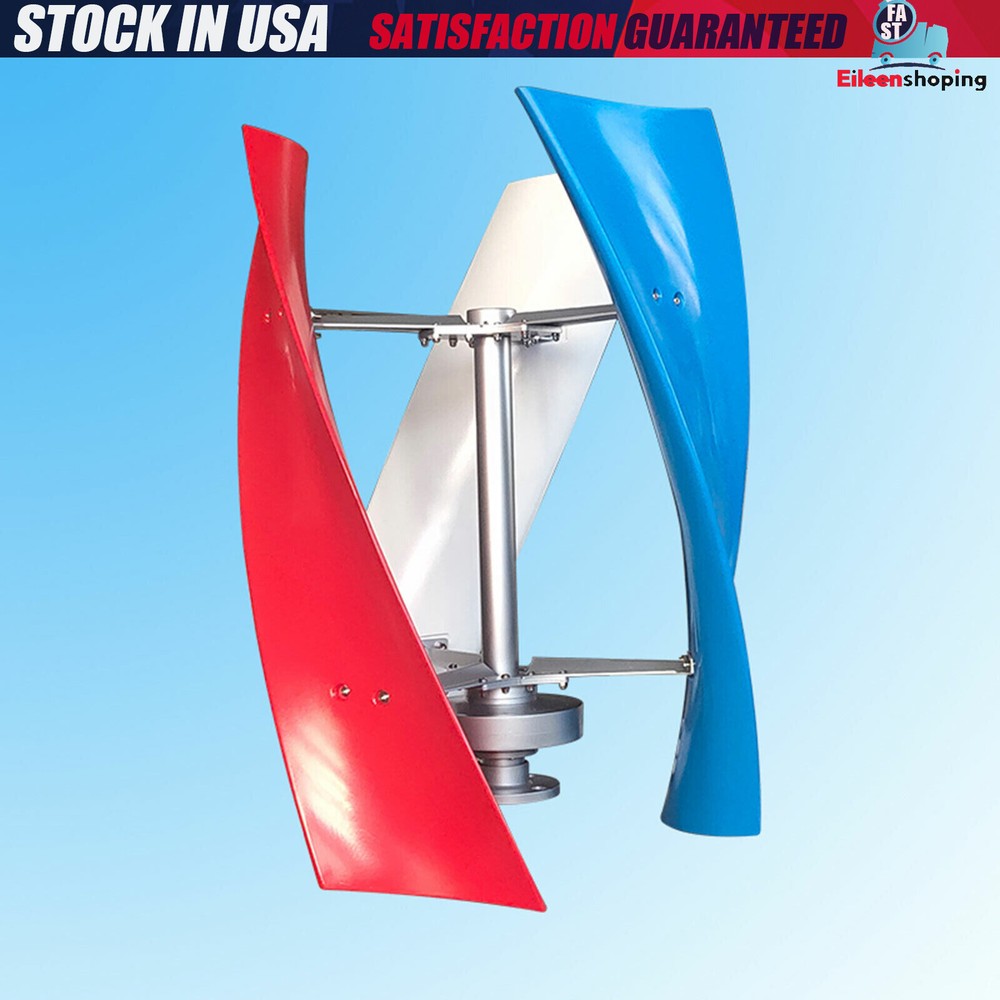 3-Blade Wind Turbine Generator Vertical Wind Power Device w/ Controller 12V 400W