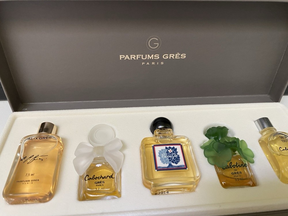 VTG Parfums Gres Mini set Alix,Cabochard,eau de gres,Cabotine,Cabochard 1996