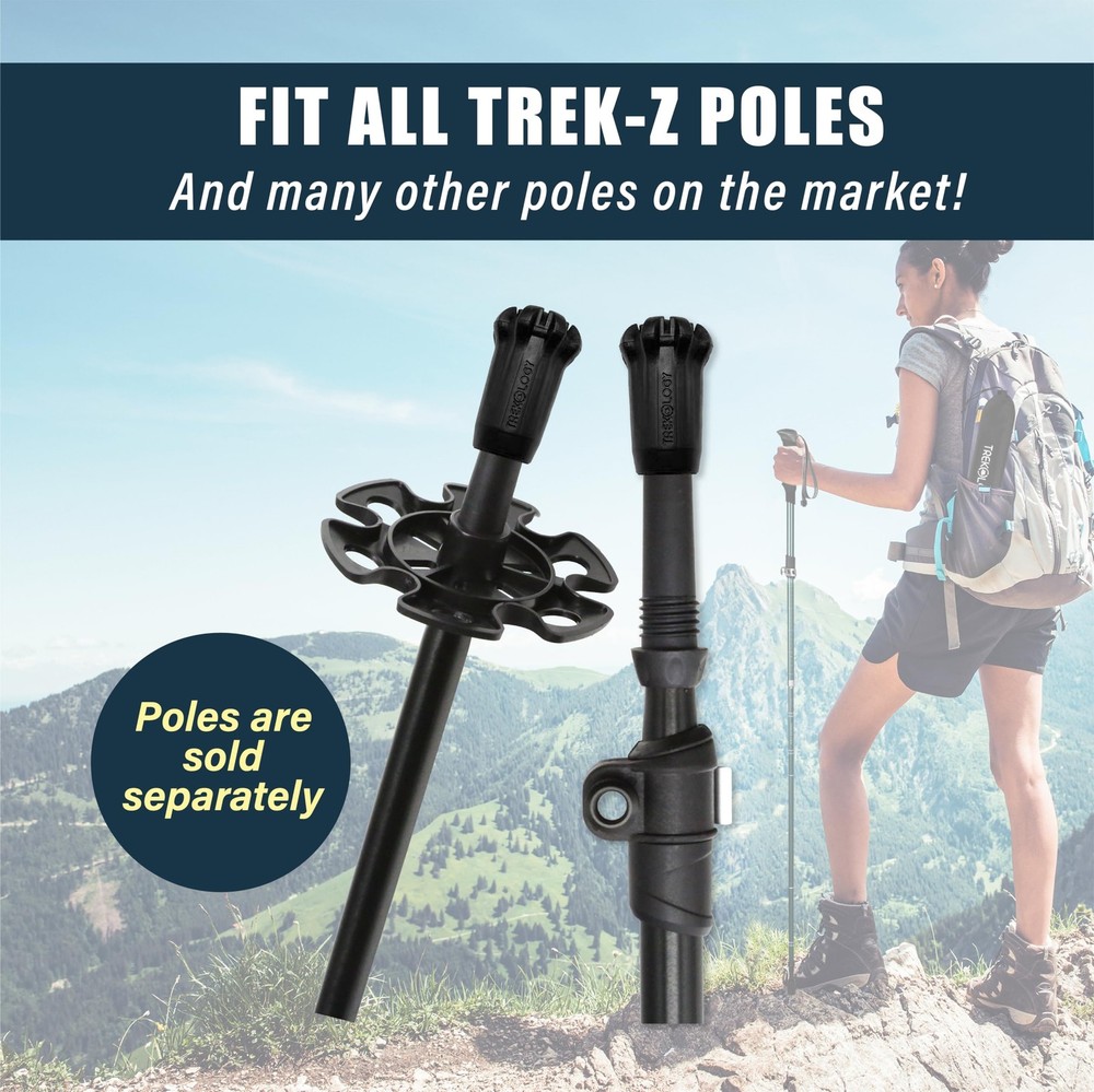 Black Trekking Pole Tips Replacement Hiking Walking Stick End Caps Rubber