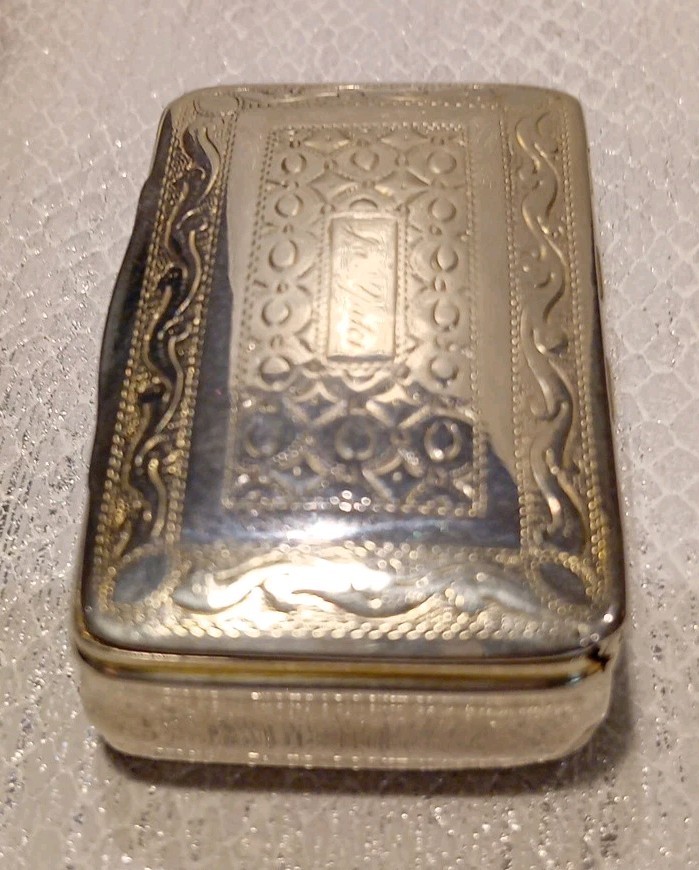 Solid Silver Snuff Box, Nathaniel Mills,18th Century George III. Full Hallmarks.