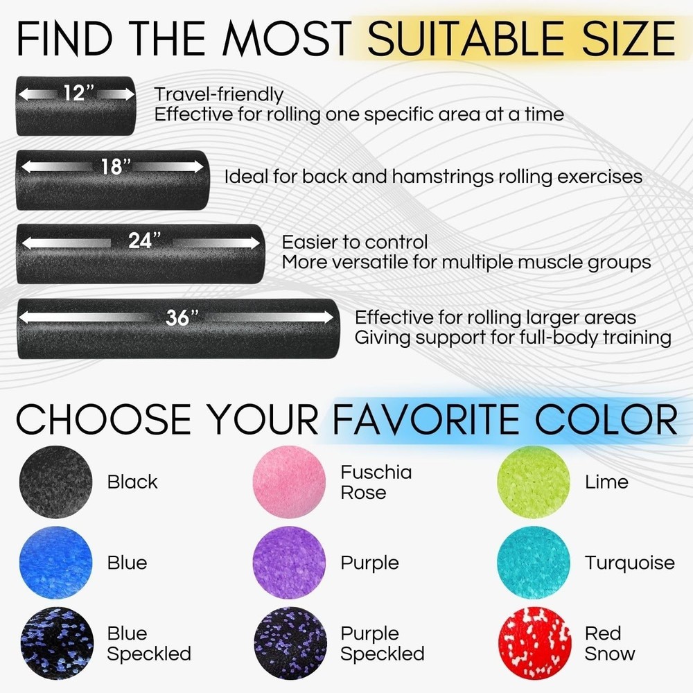 Versatile EPP Foam Roller (12'' Purple) for Enhanced Mobility & Flexibility