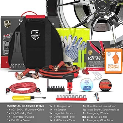 First Aid Kit -Roadside Emergency Kit + Ultimate 348-piece First Aid Kit
