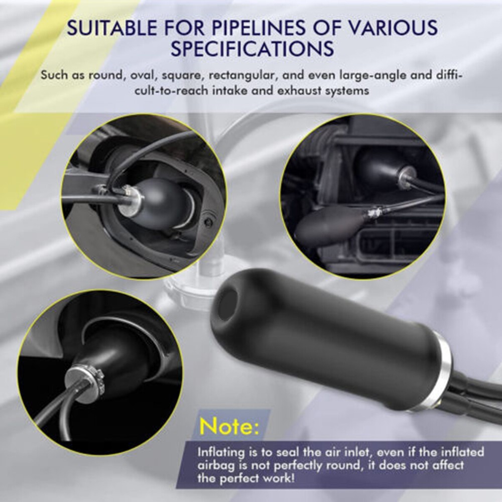 Universal Easy Intake Exhaust Adapter Inflatable Bladder EVAP Smoke Machine Test