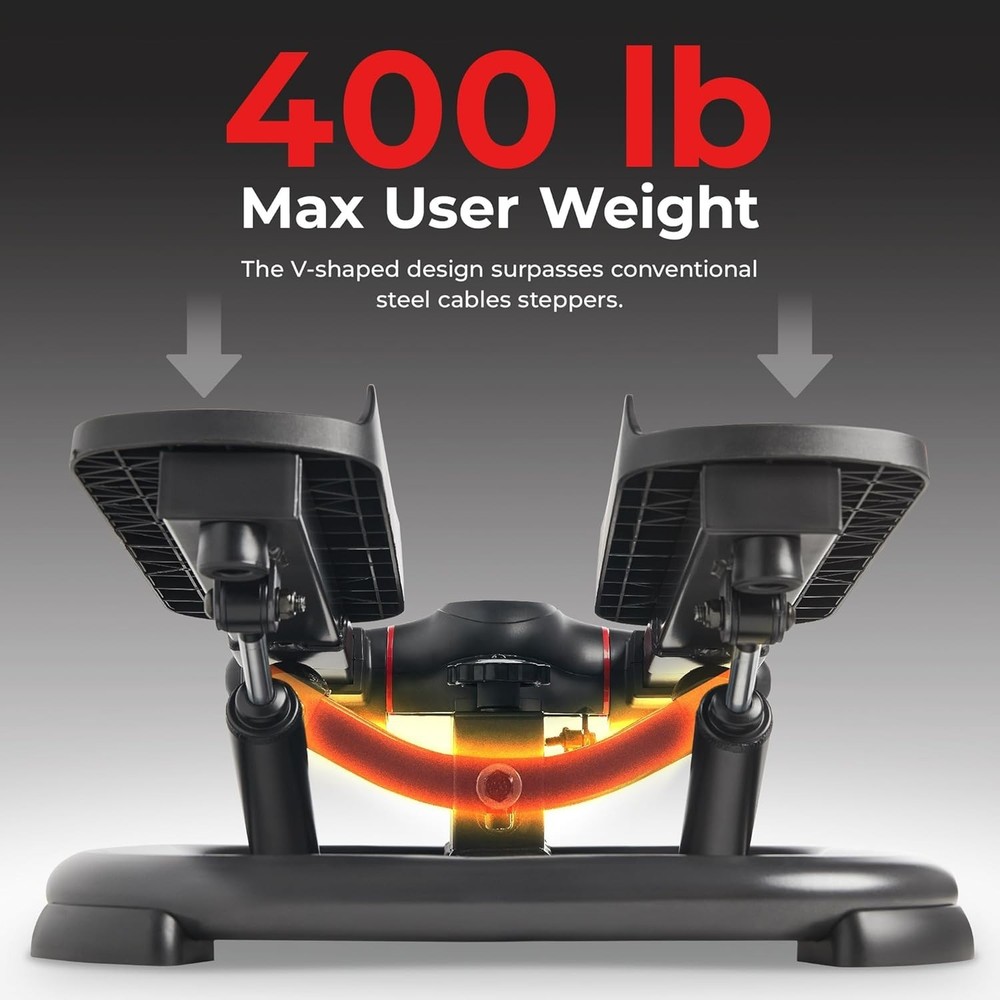 400lb Max Weight Capacity Stepper with Resistance Bands