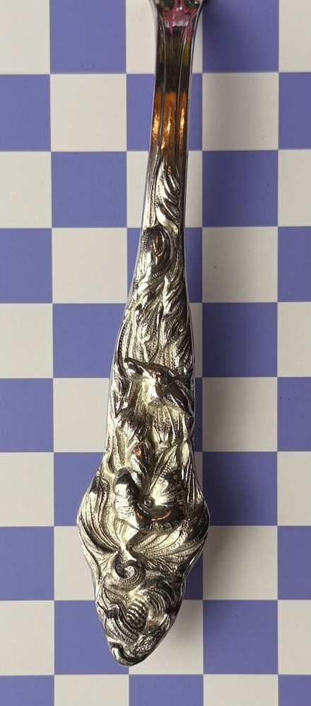 Treasure Masters CAKE SERVER floral handle silver plate 12" Italy