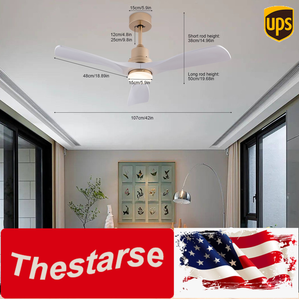 Modern Ceiling Fan Light With Remote Control 6 Speed Dimmable Fan Lamp Fixture