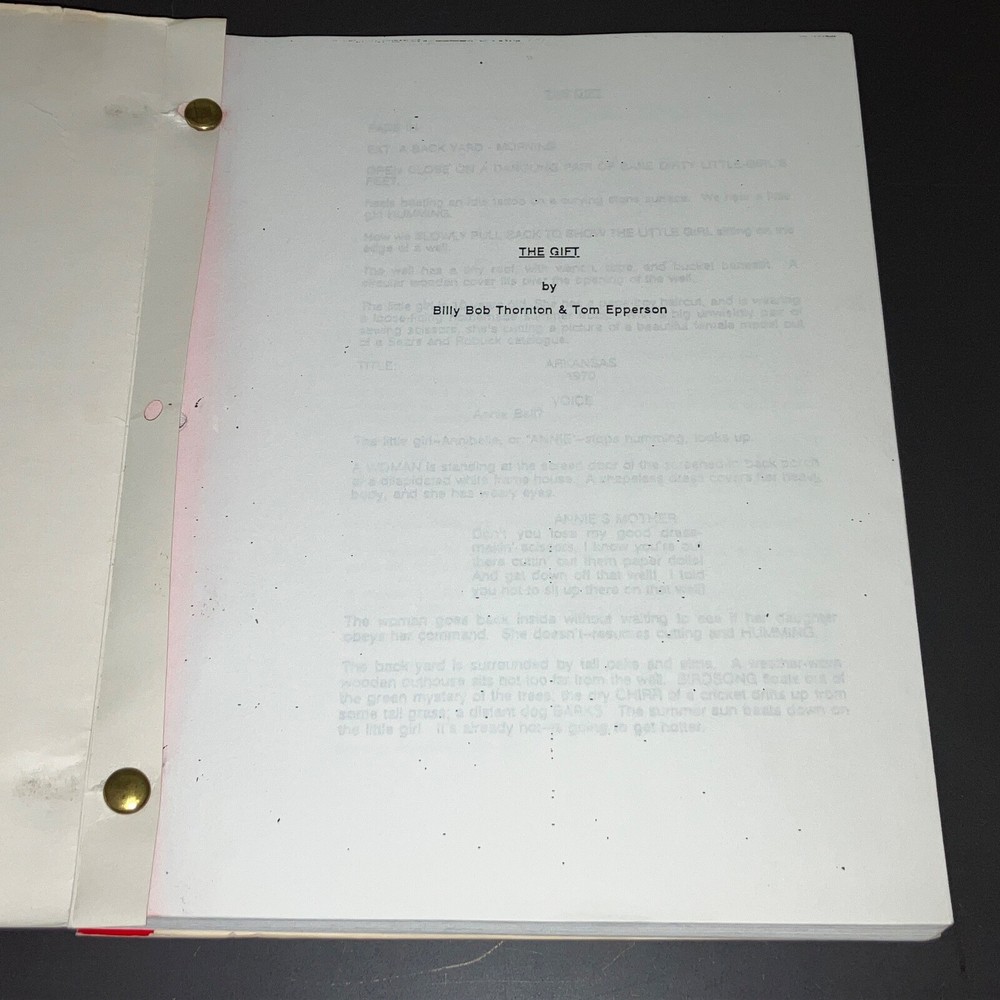 THE GIFT (2000) Sam Raimi / B.B. Thorton Horror Script CAA Agency Xerox + COA!