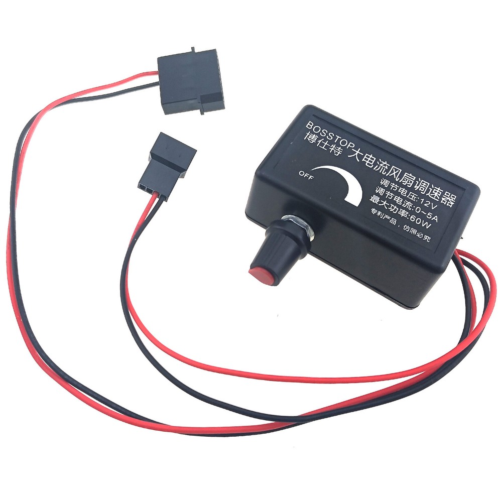 PC Case CPU Fan 3pin Cooler Speed Controller Manul Knob Switch 4pin IDE Input
