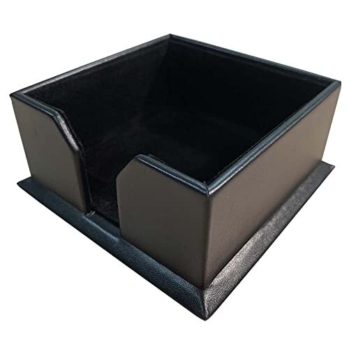 A1075 Black 3" X 3" Leather Note Ho