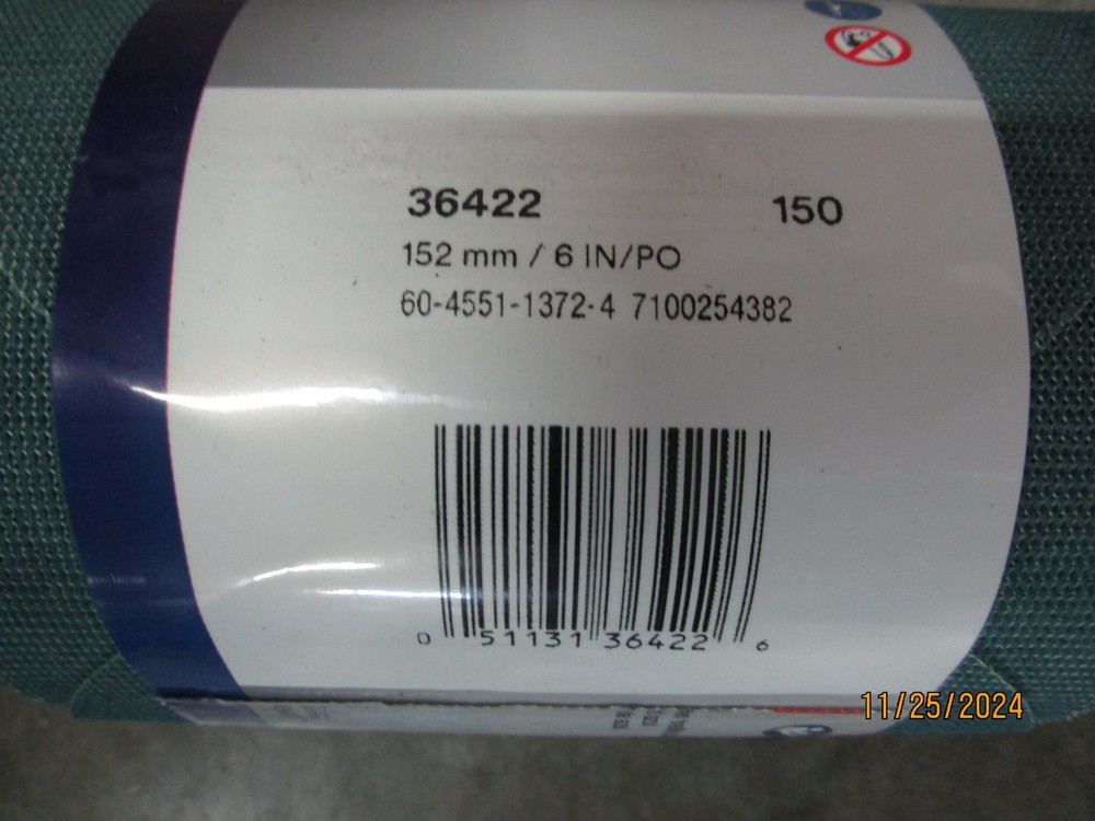 3M 6" Blue Net Disc Roll 100pc Hookit 150 Gritt 36422