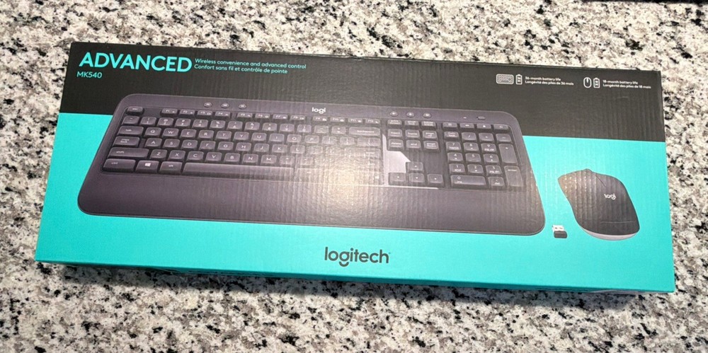 Logitech MK540 Combo Advanced Wireless Keyboard & Mouse Combo USB Receiver Black
