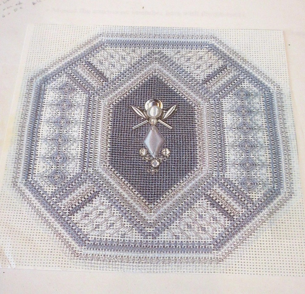 Gay Ann Rogers BLUE SPARKLE ANGEL Needlepoint/Ctd Thread Pattern