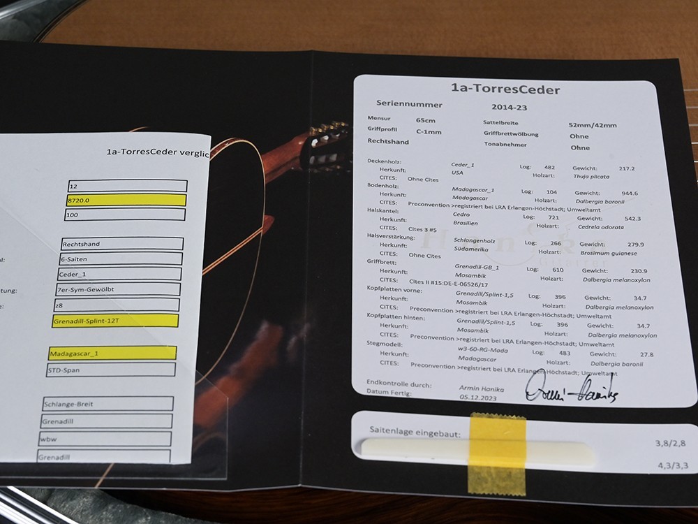 Hanika 1A Torres Ceder Custom