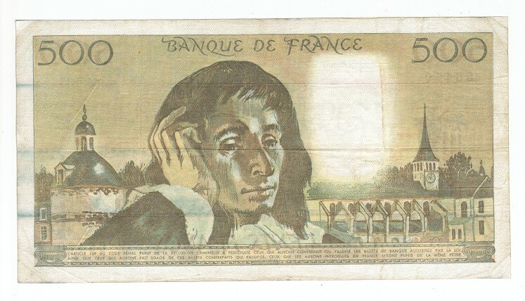 FRANCE BANKNOTE 500 FRANCS 1981