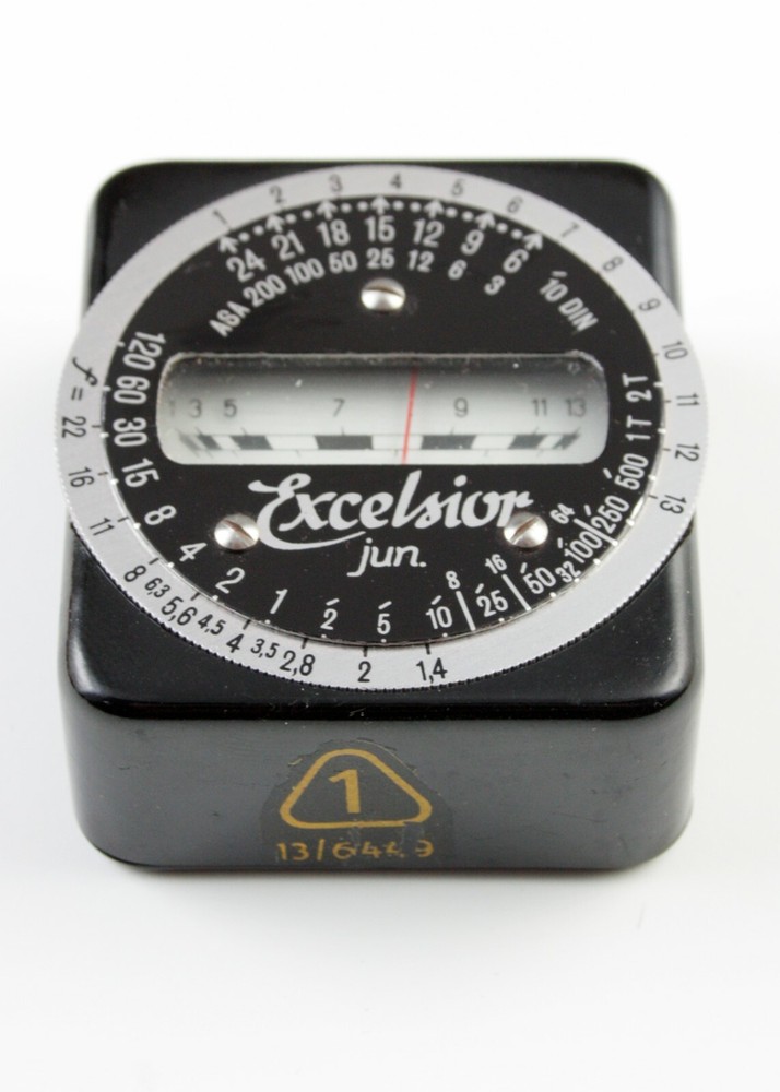 Vintage Excelsior Junior Reflected Light Meter w/Case - Works!