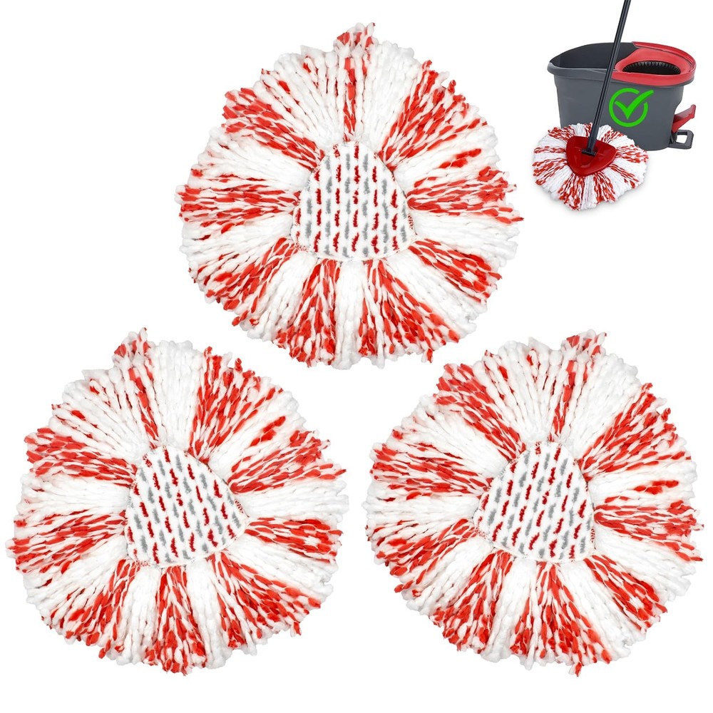 3 Pack Upgraded Deep Clean Refill Compatible with O Ceda EasyWring Spin Mop & Bu