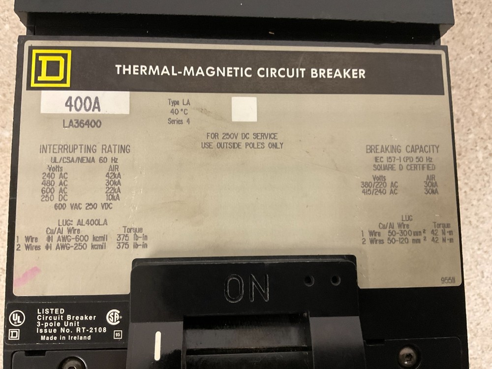 Square D LA36400 400Amp, 3Pole