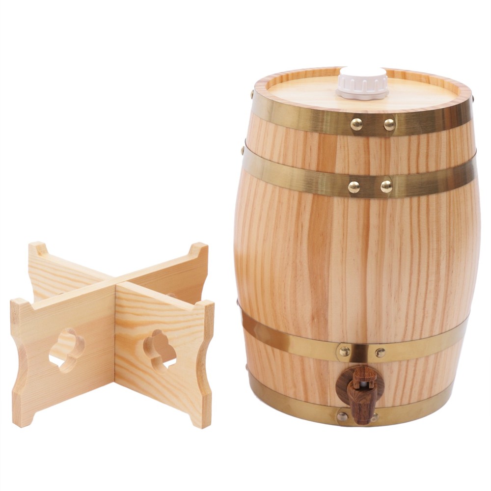 5L/1.32Gal Aging Barrel Wooden Whiskey Barrel Bourbon Wine Barrel Home