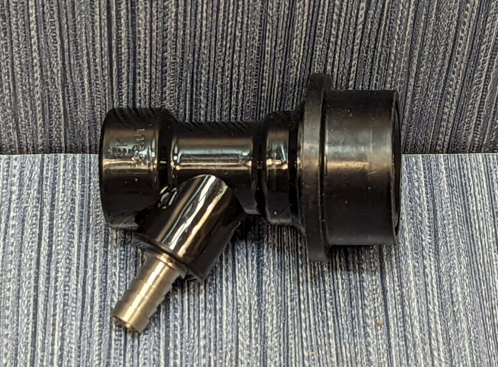 Threaded Ball Gas Lock Barb 1/4" Home Brew Fitting (Black)