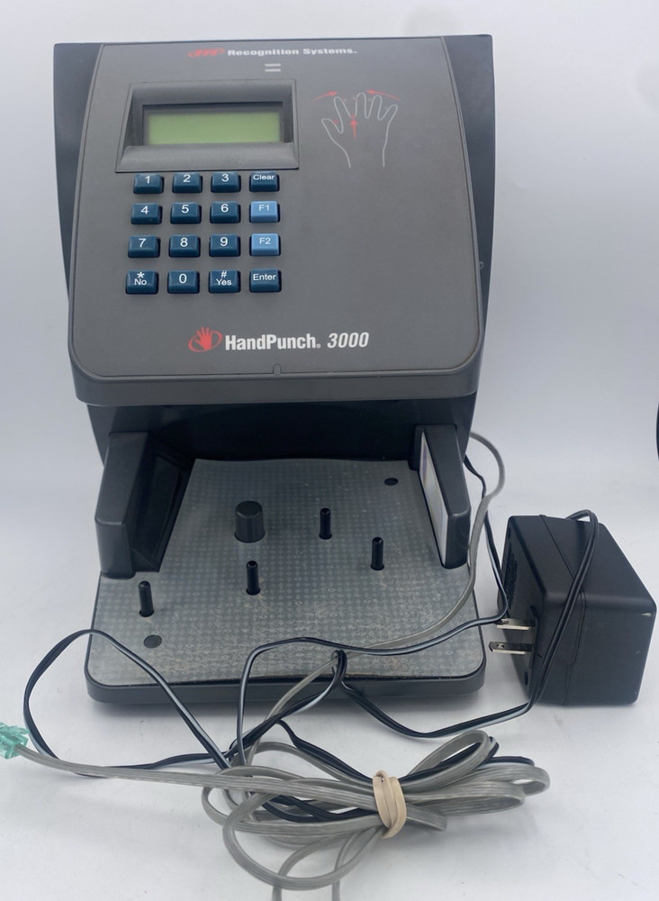 Schlage/IR Recognition Systems Biometric Handpunch HP-3000 Ethernet! Powers on