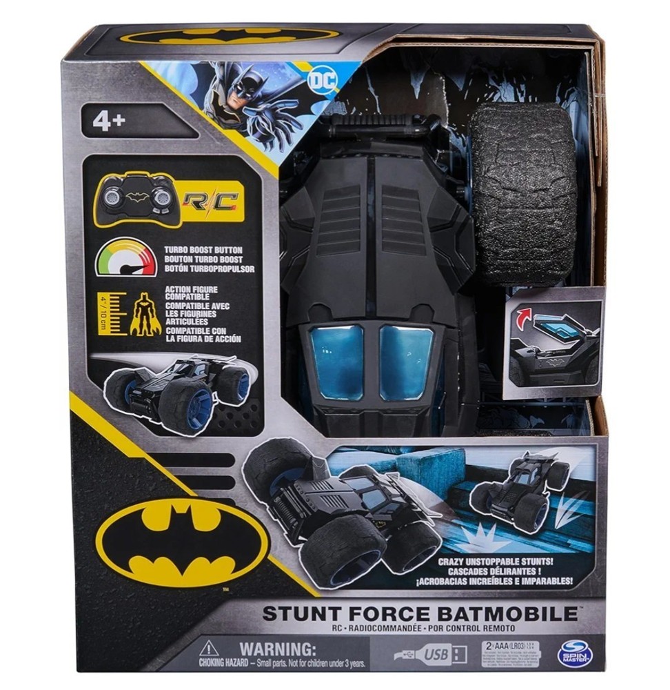 DC Comics, Batman Stunt Force Batmobile, Indoor Remote Control Car, Turbo Boost