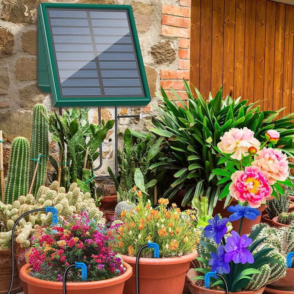 Solar Irrigation System 300 Watering Programmes with 10M Hose and 10 Drip Tips