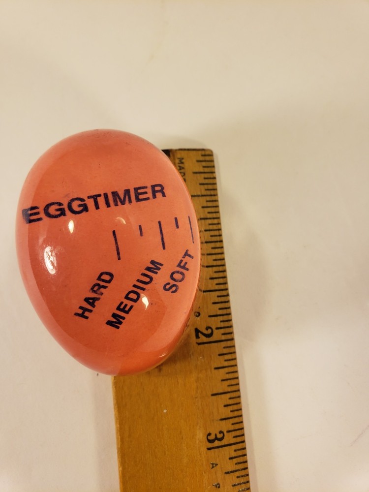 1 Vtg Egg Timer Color Changing Indicator Soft Medium and Hard Boiled Eggs Pink