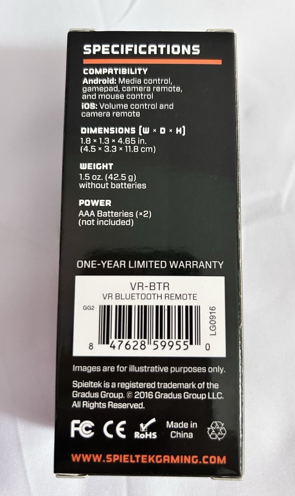 Spieltek VR-BTR Virtual Reality Bluetooth Remote - NEW